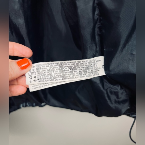 Mushroom Print Puffer Jacket · Black · Forever 21 · Men’s Size M - Picture 12 of 16